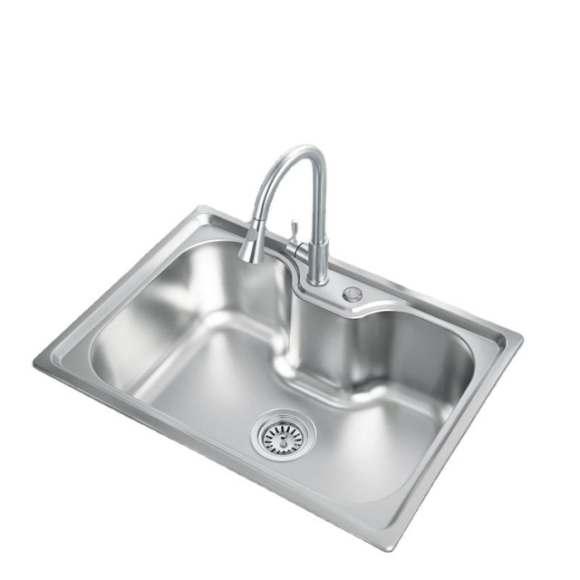 One Piece Pressed 304 Stainless Steel Water Sink