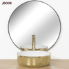 Above Counter Round Luxury Golden Artistic Bathroom Basin Wash Sink