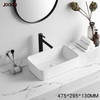 China Factory Wholesale Creative Shape White Bathroom Deck Mounted Porcelain Basin Ceramic Basin