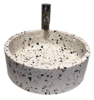 Unique Design High Quality Round Marble Terrazzo Wash Basins Sinks