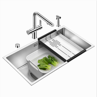 Farmhouse Handmade Workstation Undermount Stainless Steel Kitchen Sink