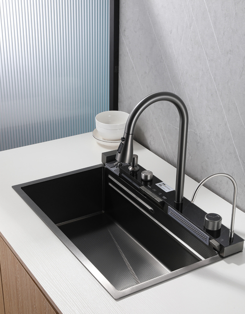 Four-functional outlet design sink