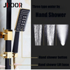 High Pressure Bathroom Exposed Shower Set with Gold Showerheads